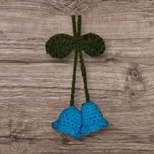 Handmade Crochet Blue and Green Hanging Decor